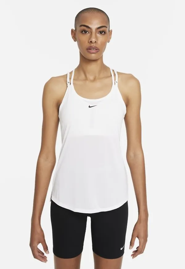 Linne Nike Dri-FIT One Elastika med standardpassform för kvinnor - Vit