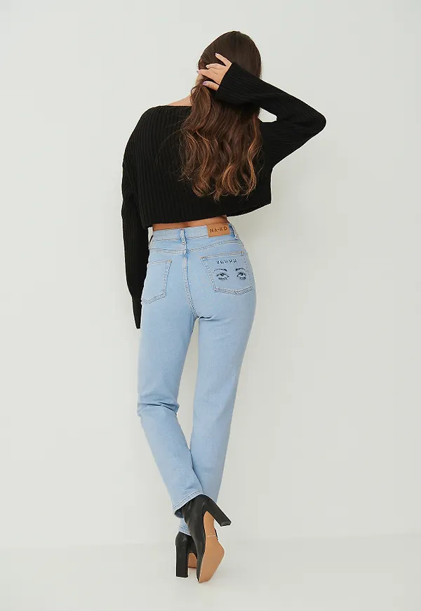 Lisa-Marie Schiffner x NA-KD Jeans - Blue