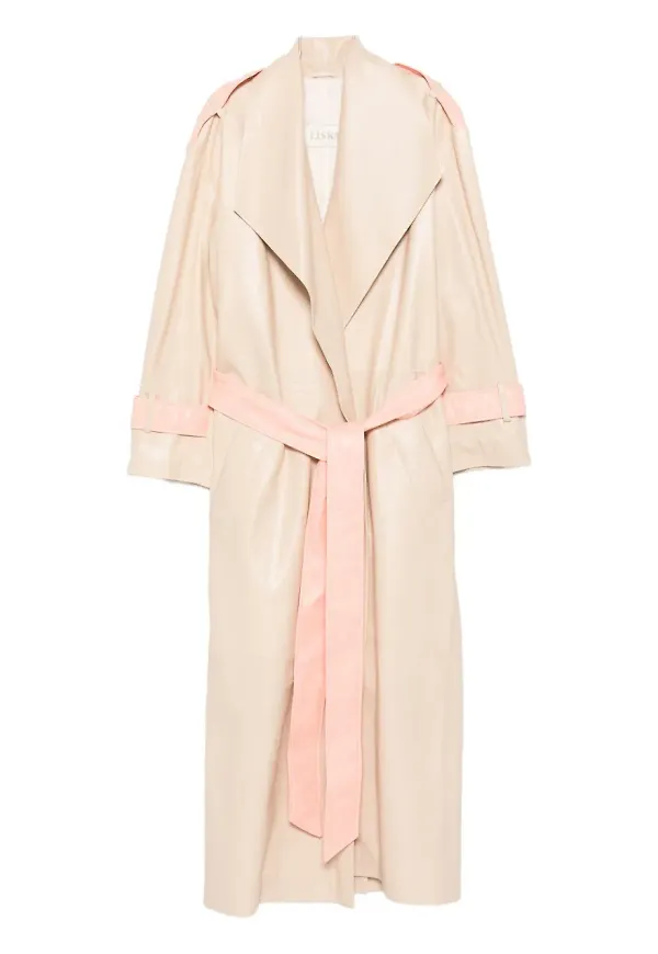 Liska trenchcoat med bälte - Neutral