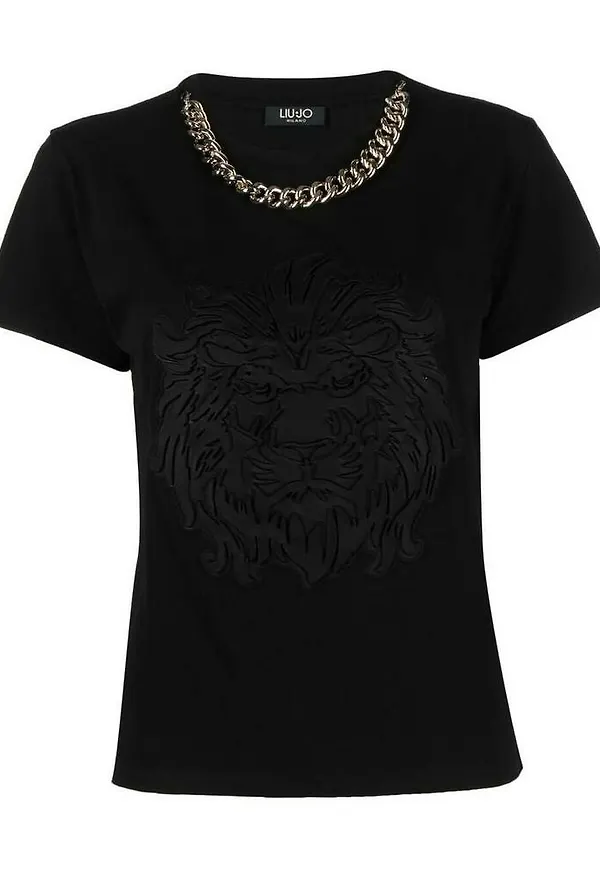 Liu Jo - T-shirts - Svart - Dam - Storlek: Xl,M