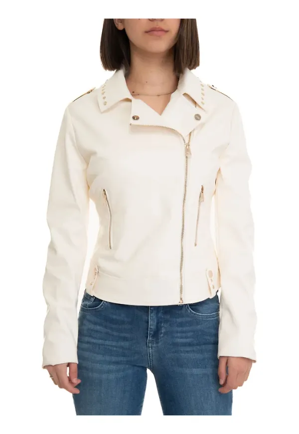 Liu Jo Biker jacket Vit, Dam