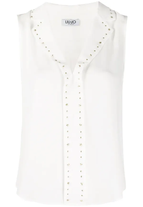 LIU JO blus med nitar - Vit