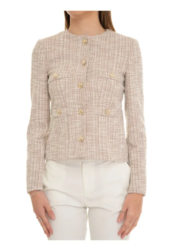 Liu Jo Chanel style jacket Beige, Dam