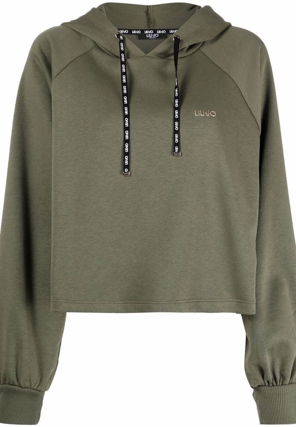 LIU JO hoodie med logotyp - Grön