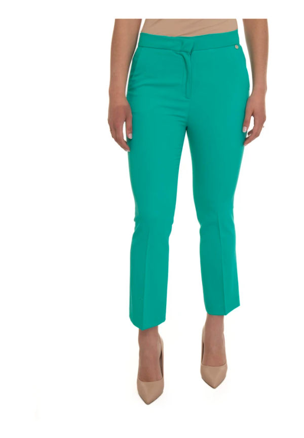 Liu Jo Soft trousers in cady Blå, Dam