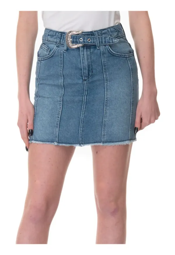 Liu Jo Texas Denim miniskirt Blå, Dam