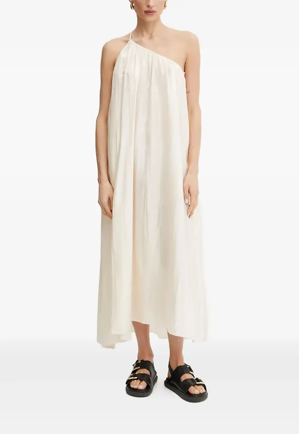 Liviana Conti enaxlad draperad klänning - Vit – Farfetch