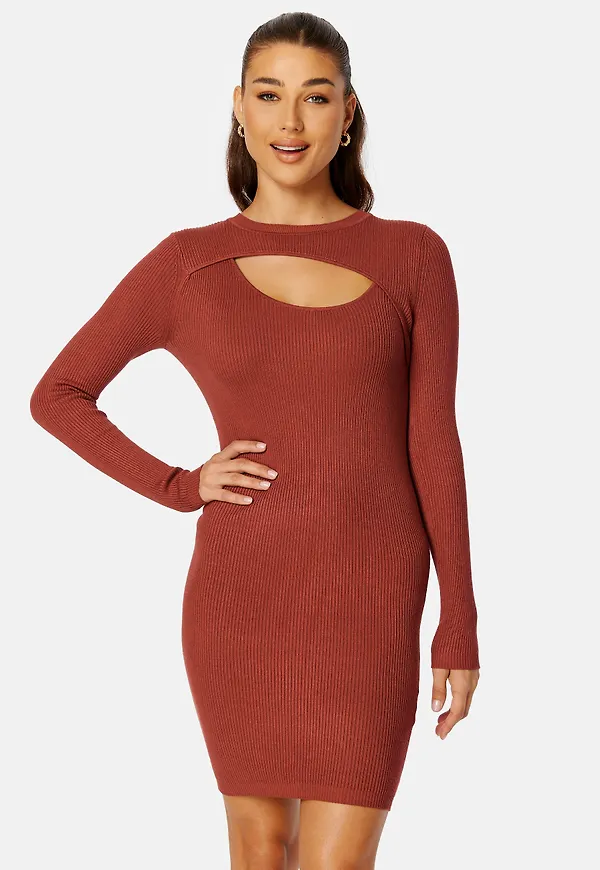 Liza L/S Peek-A-Boo Dress