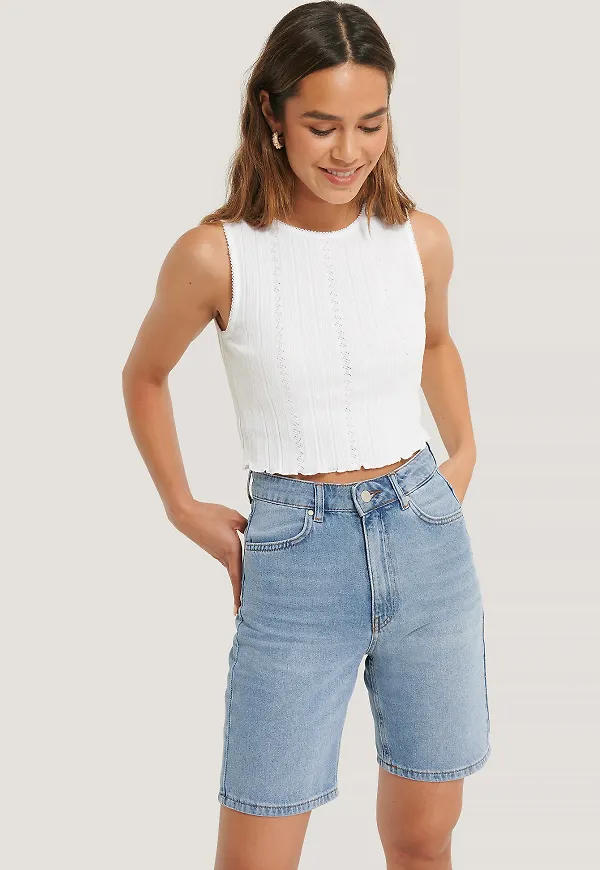 Lizzy x NA-KD Denimshorts - Blue