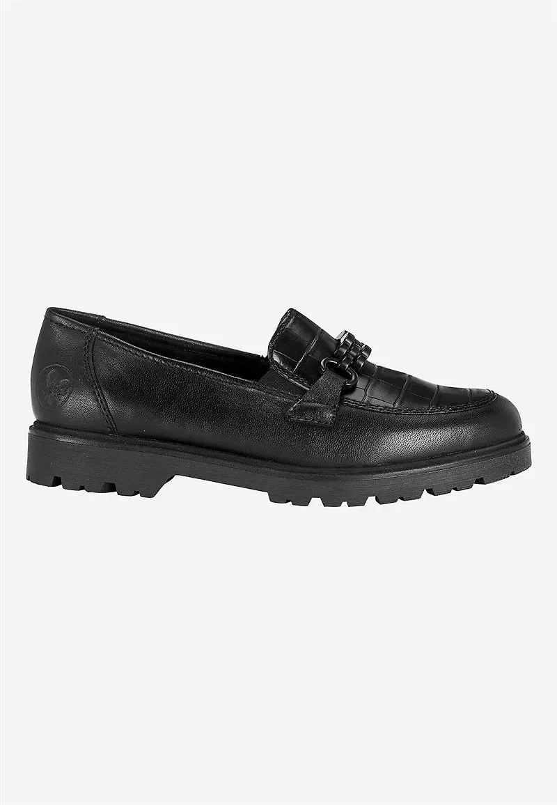 Loafer med svart metallspänne
