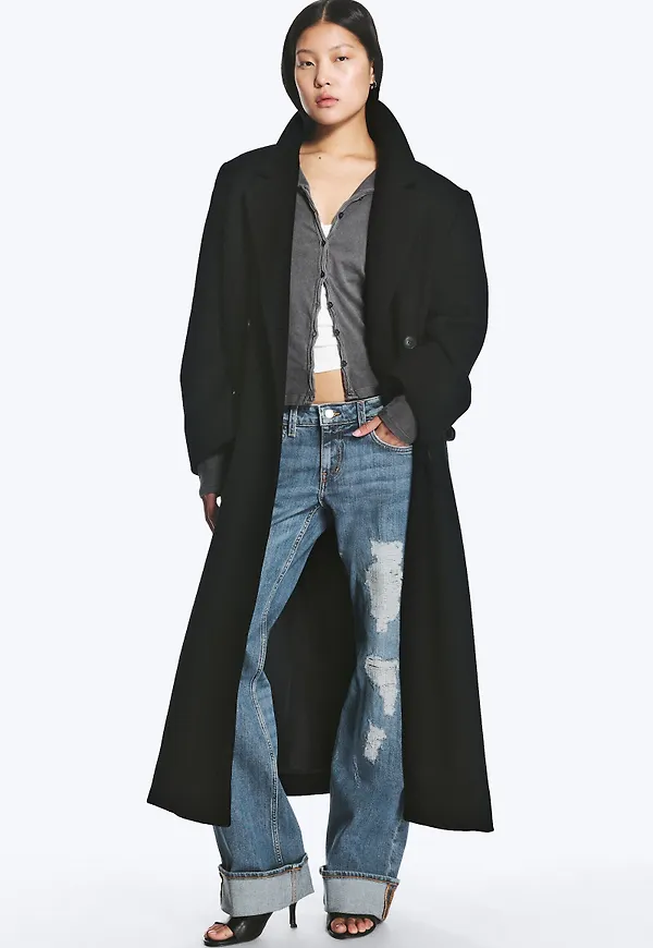 LOGAN DOUBLE-BREASTED WOOL-BLEND COAT