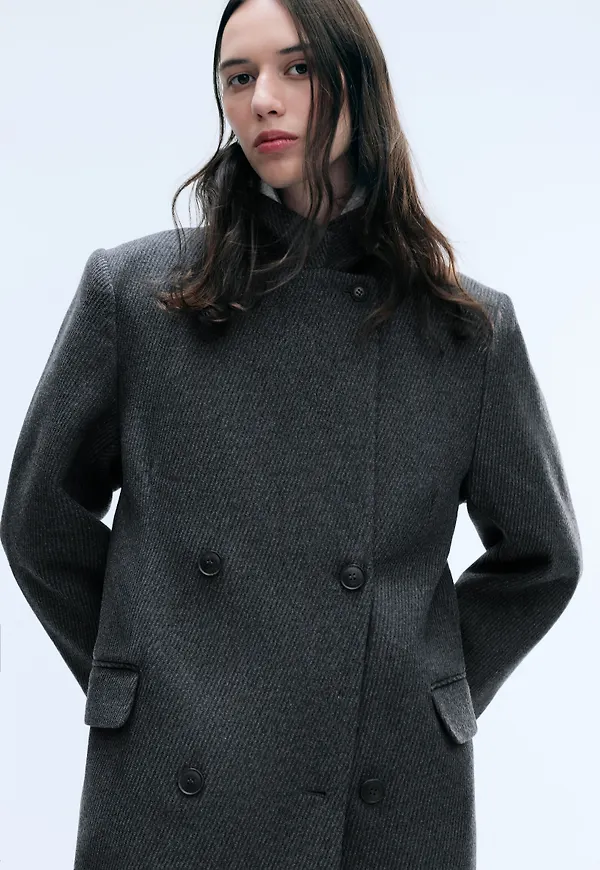 LOGAN DOUBLE-BREASTED WOOL-BLEND COAT