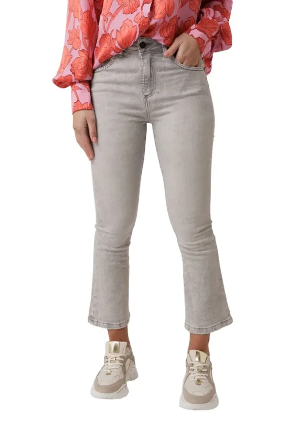 Lois Cropped Jeans Grå, Dam