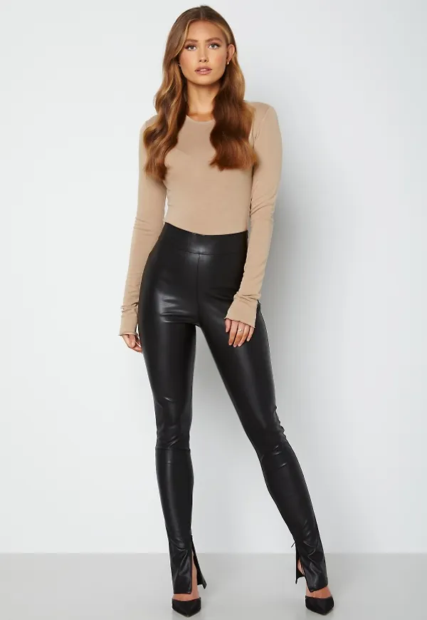 Lojsan Wallin x BUBBLEROOM PU zip pants Black XXL