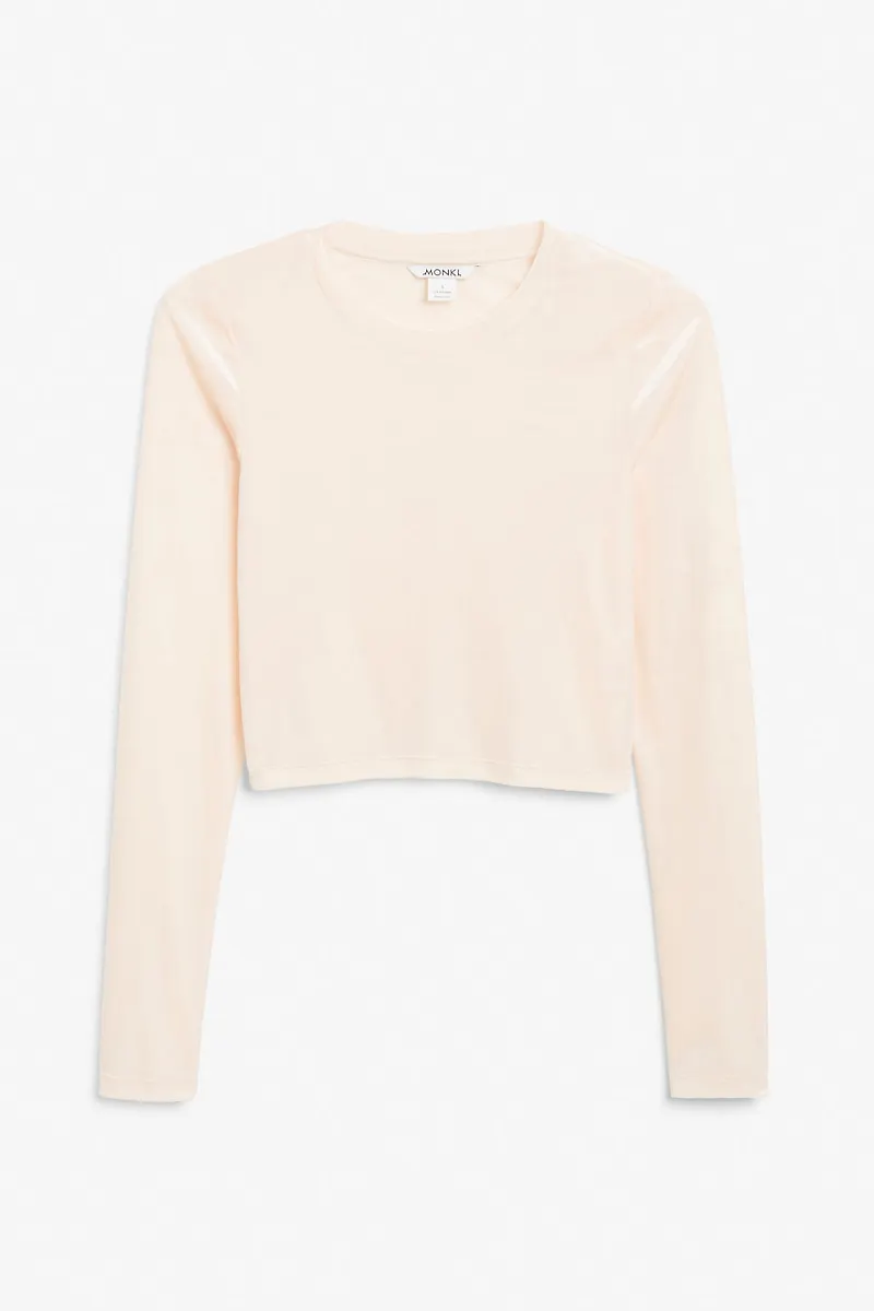 Long-sleeve crop top - Orange