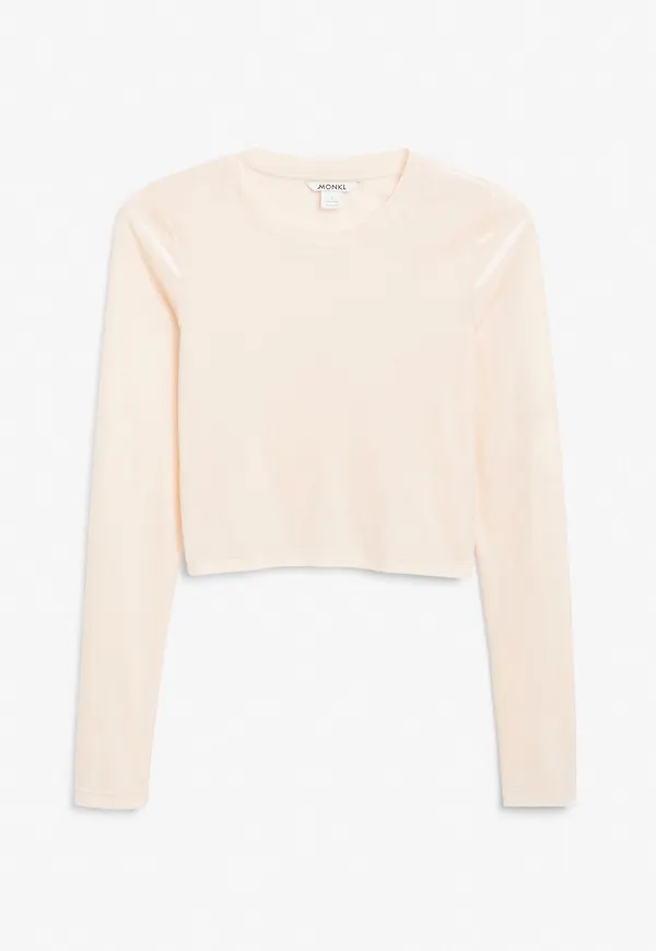 Long-sleeve crop top - Orange