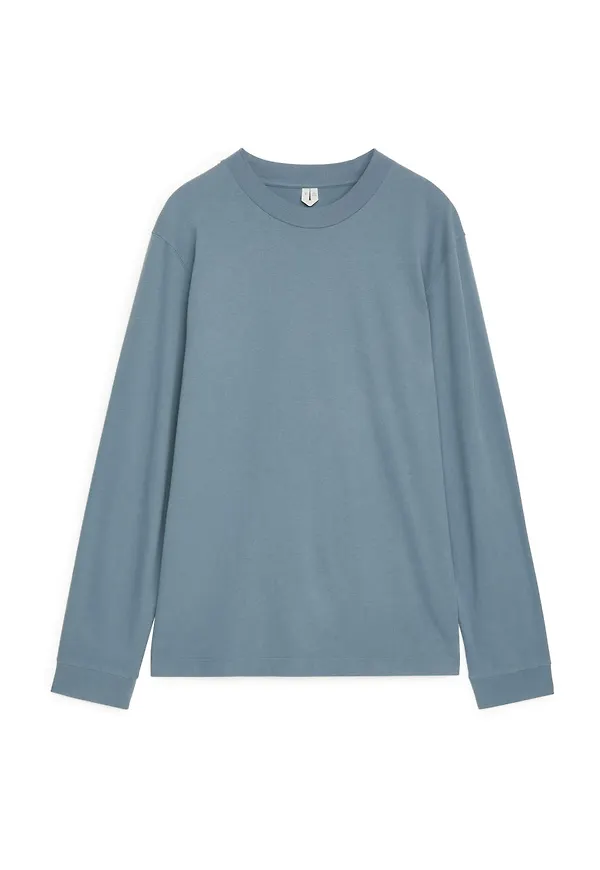 Long-Sleeved Organic Cotton T-Shirt - Blue