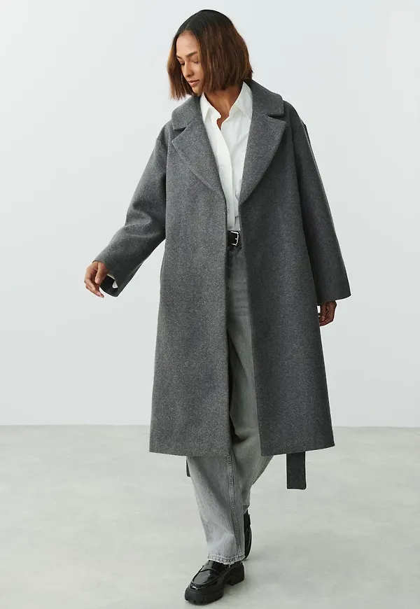 Long belted coat