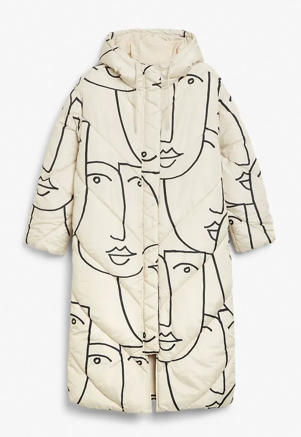 Long puffer coat - Beige