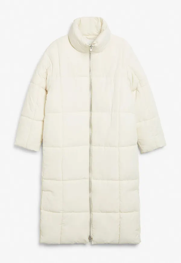 Long puffer coat - Beige