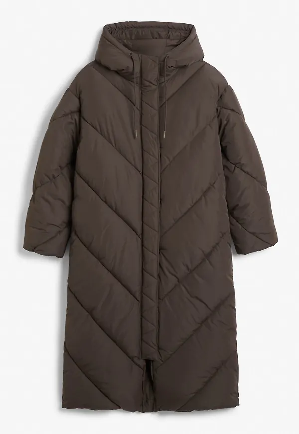 Long puffer coat - Brown