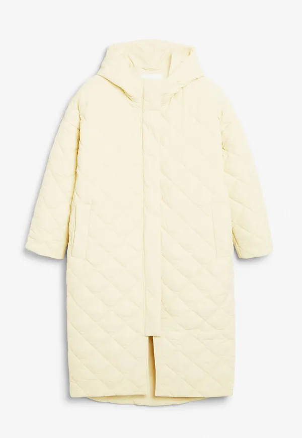 Long quilted coat - Yellow