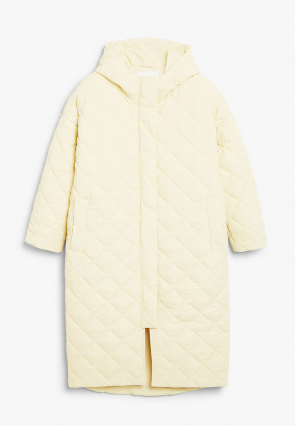 Long quilted coat - Yellow