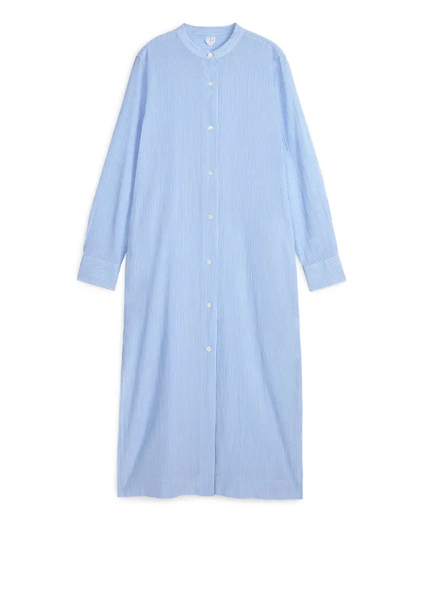 Long Shirt Dress - Blue