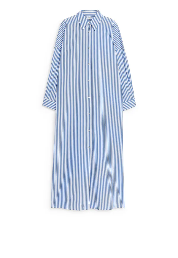 Long Shirt Dress - Blue