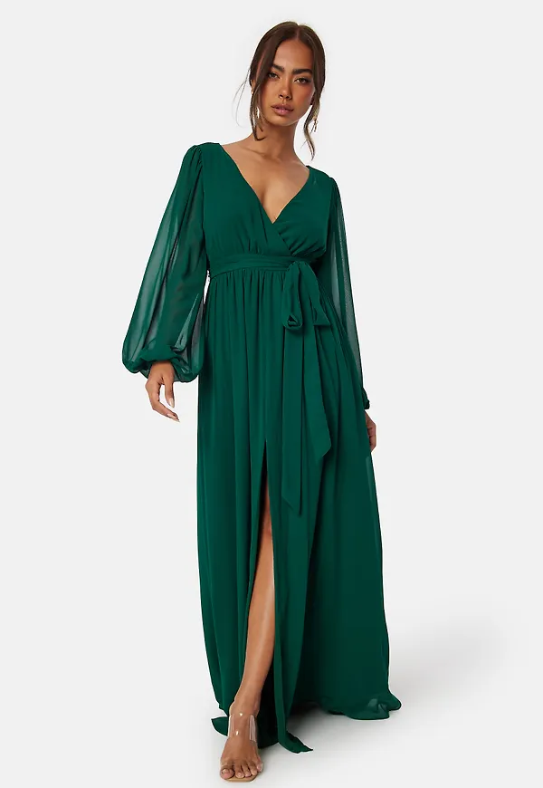 Long Sleeve Chiffon Dress