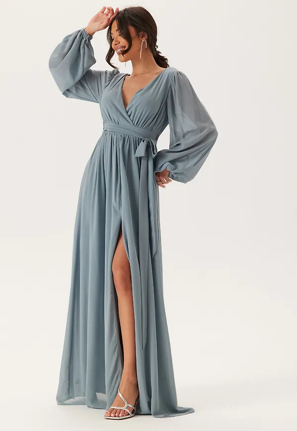 Long Sleeve Chiffon Dress