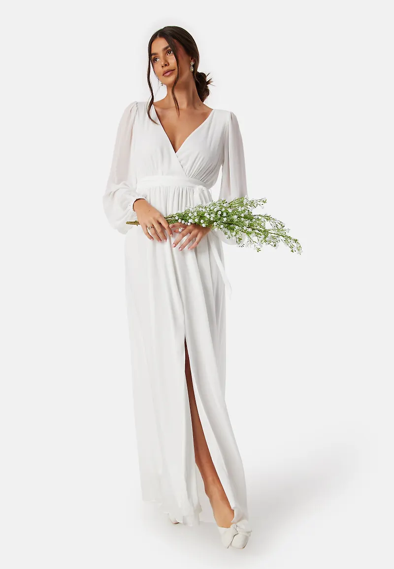 Long Sleeve Chiffon Maxi Dress