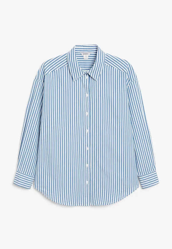 Long sleeve cotton shirt - Blue