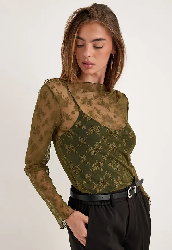 Long Sleeve Lace Top
