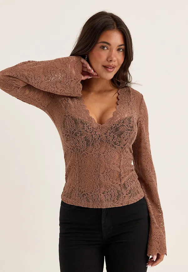 Long Sleeve Lace Top