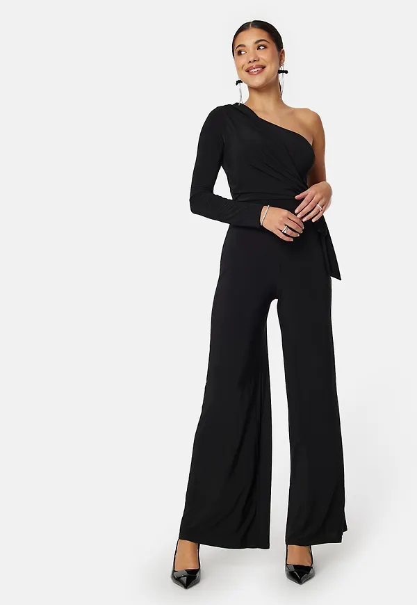 Long Sleeve One Shoulder Jumpsuit