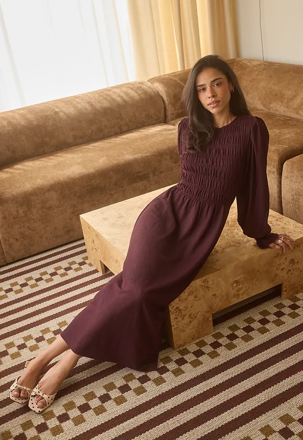 Long Sleeve Smock Dress