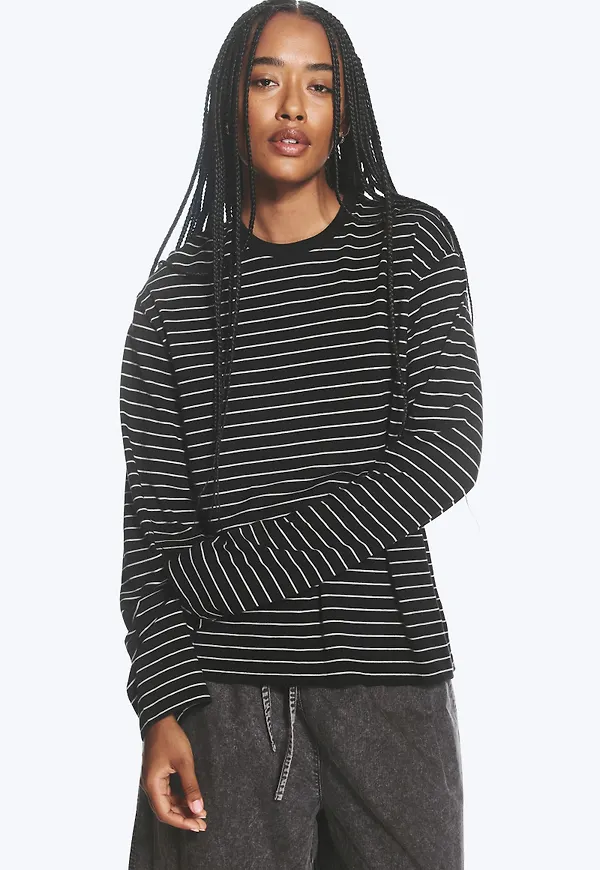 Long-Sleeved Boxy Cotton T-shirt