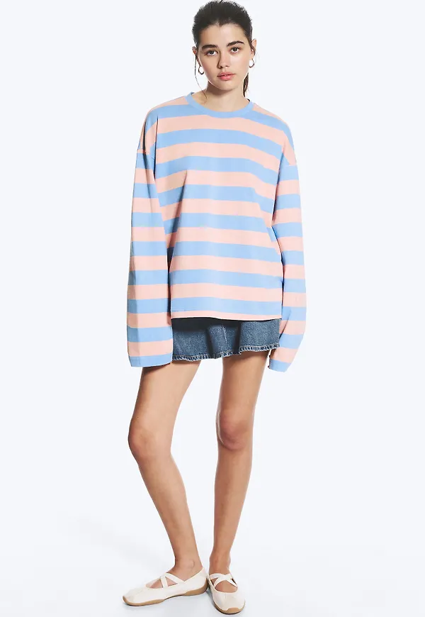 Long-Sleeved Cotton T-shirt