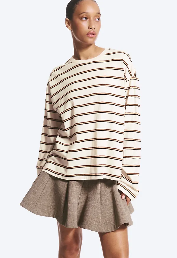Long-Sleeved Cotton T-shirt