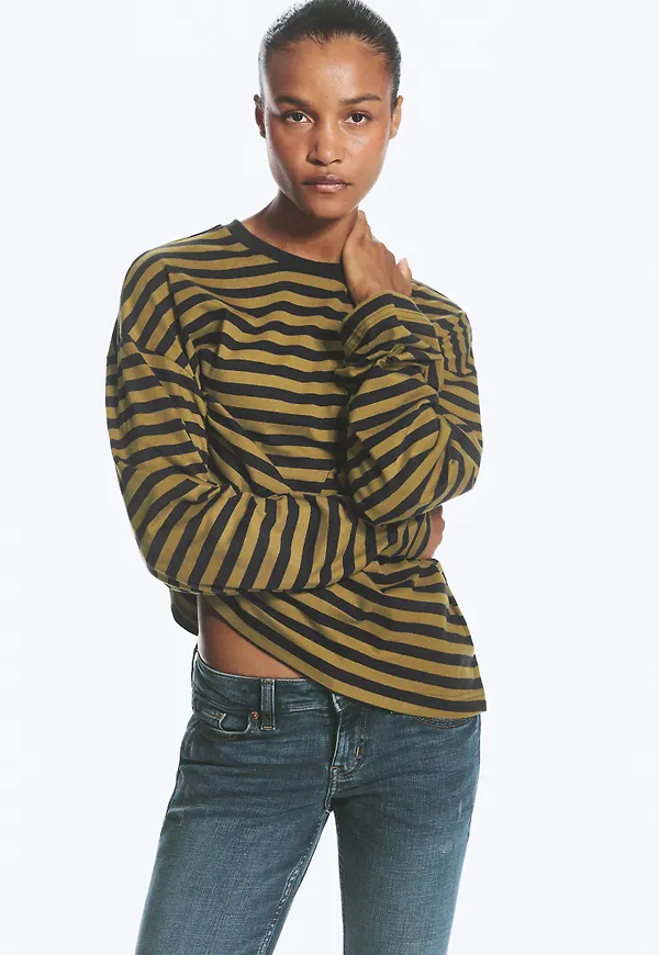 Long-Sleeved Cotton T-shirt