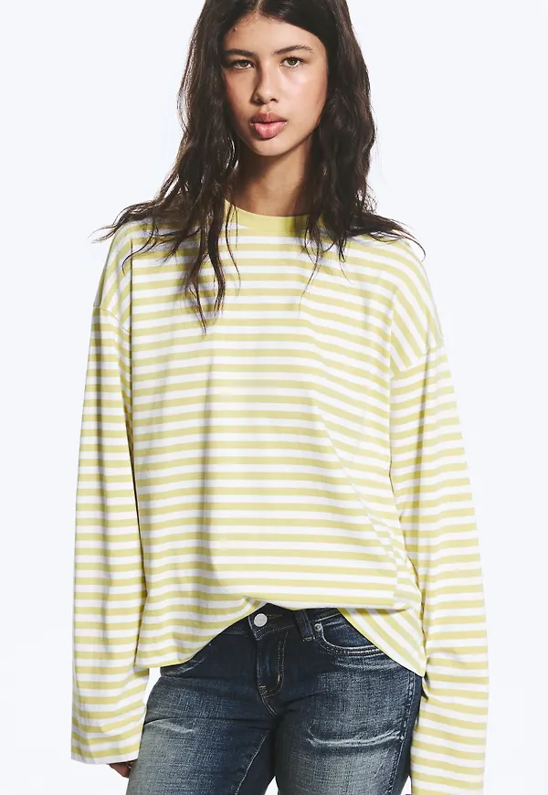 Long-Sleeved Cotton T-shirt