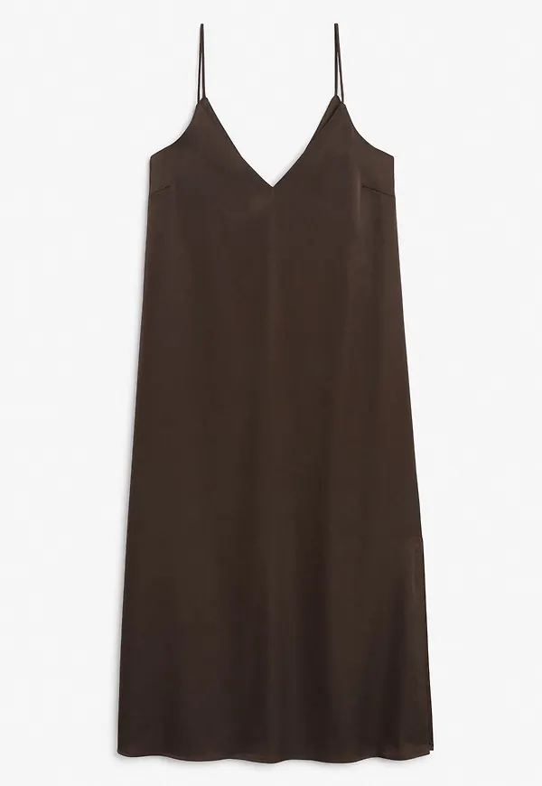 Long slip dress - Brown