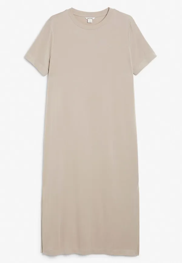 Long t-shirt dress - Brown