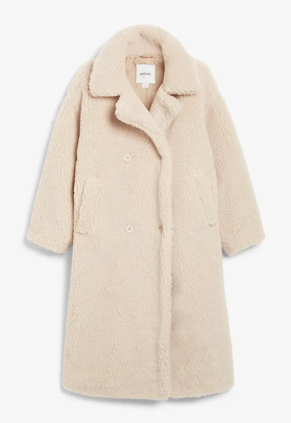 Long teddy coat - Beige