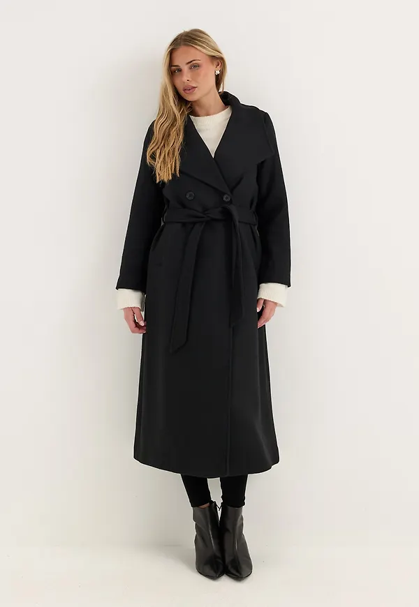Long Wool Blend Coat