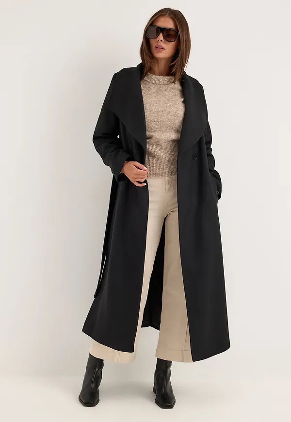 Long Wool Blend Coat