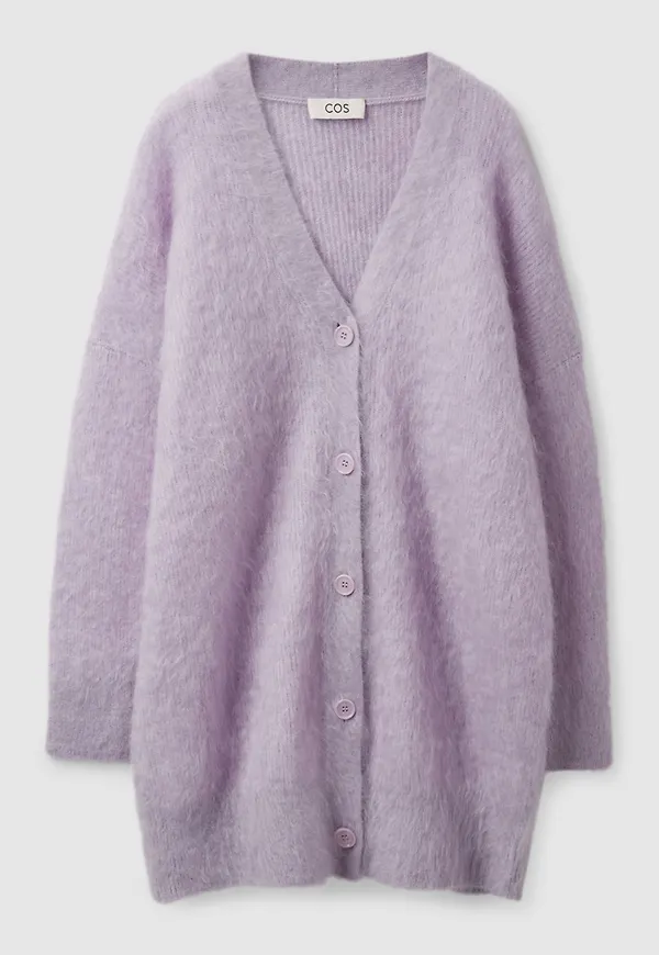 LONGLINE MOHAIR CARDIGAN
