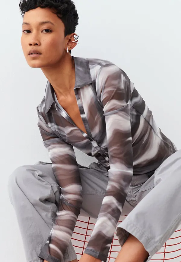 Longsleeve mesh top