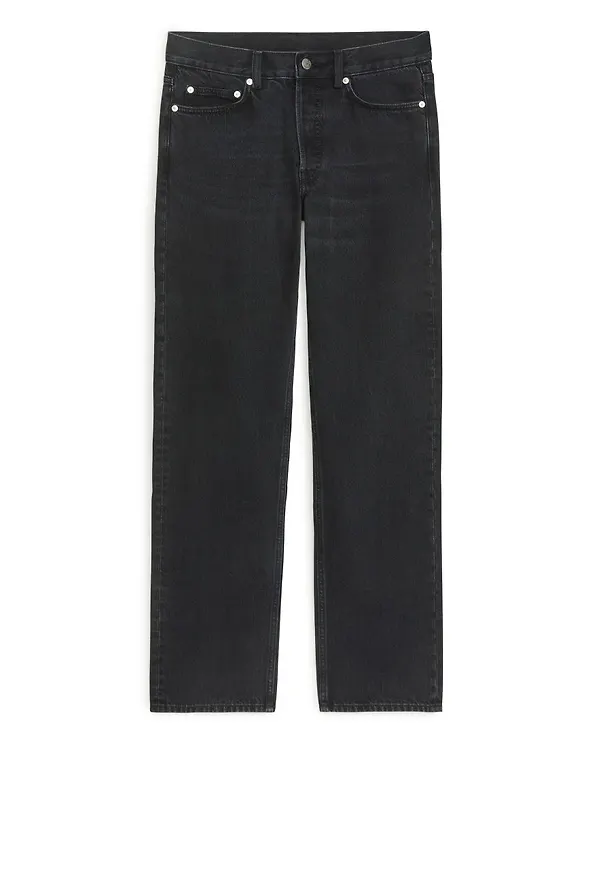 LOOSE Black Wash Jeans - Grey